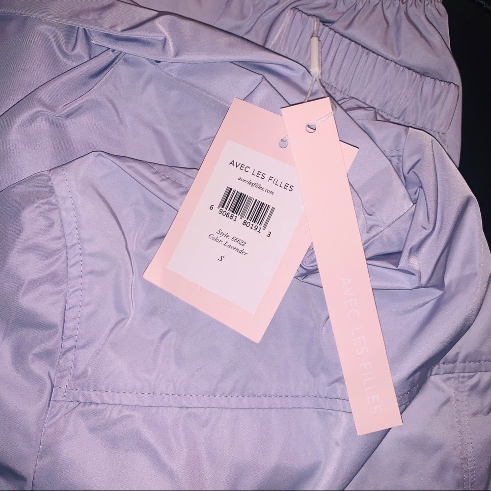 AVEC LES FILLES Purple Solid Hooded Long Anorak - Picture 5 of 5